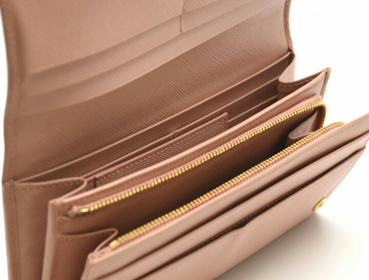 楽天市場】【財布】PRADA プラダ 2つ折 ファスナー長財布 型押しレザー  