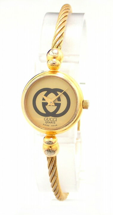 楽天市場】【ウォッチ】GUCCI グッチ バングル ウォッチ ゴールド文字  