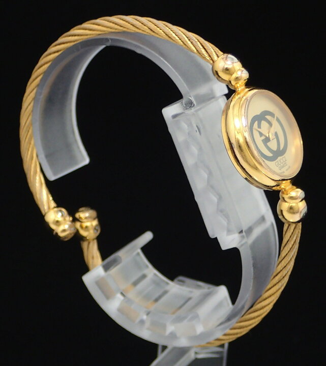 楽天市場】【ウォッチ】GUCCI グッチ バングル ウォッチ ゴールド文字  