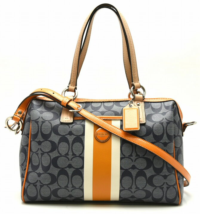 楽天市場】【バッグ】COACH コーチ シグネチャー ストライプ PVC  