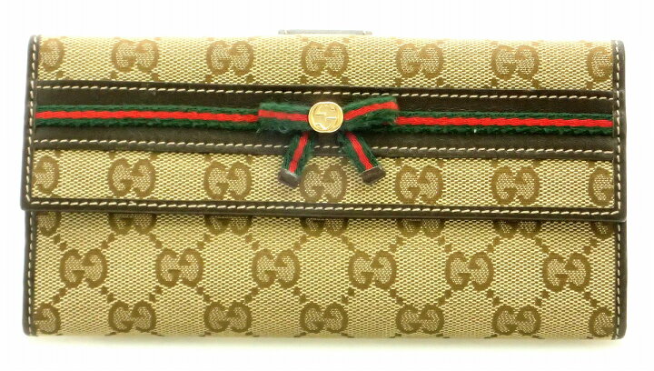 楽天市場】【財布】GUCCI グッチ GGキャンバス 2つ折 長財布 Wホック 