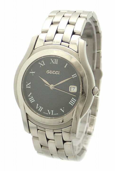 楽天市場】【ウォッチ】GUCCI グッチ ブラック文字盤 デイト メンズ QZ  