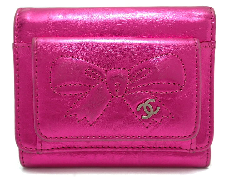 楽天市場】【財布】CHANEL シャネル ココマーク リボン 財布 3つ折財布 