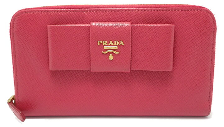 楽天市場】【財布】PRADA プラダ リボン モチーフ ラウンドファスナー 