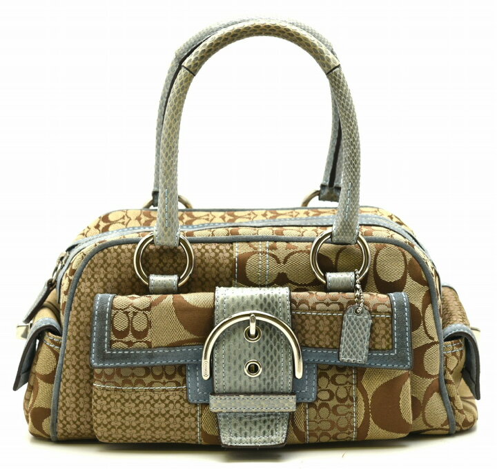 楽天市場】【バッグ】COACH コーチ ソーホー シグネチャー サッチェル 