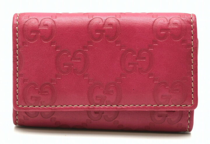楽天市場】GUCCI グッチ グッチシマ GG柄 6連キーケース レザー ピンク 