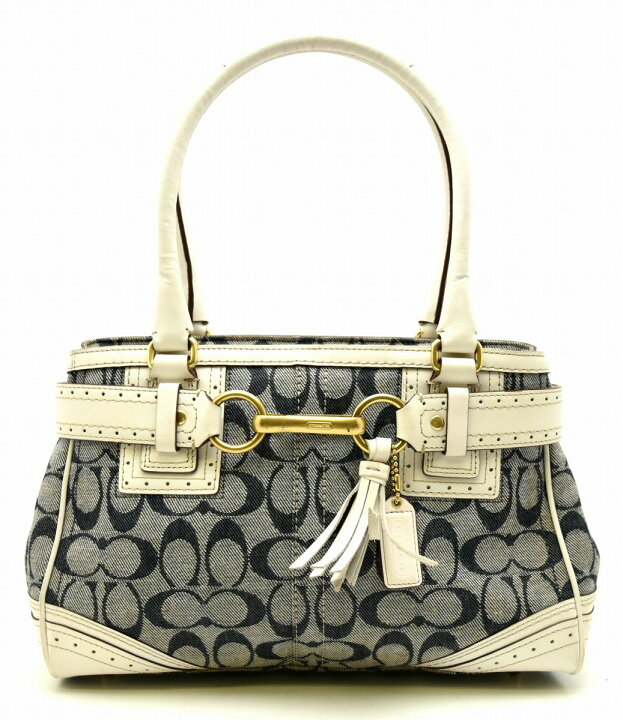 楽天市場】【バッグ】COACH コーチ デニム シグネチャー トートバッグ 