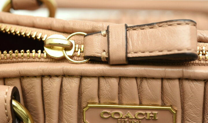 楽天市場】【バッグ】COACH コーチ マディソン ギャザード レザー  