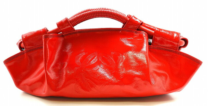 LOEWE/ロエベ】 ナッパアイレ ハンドバッグ レザー レッド レディース  