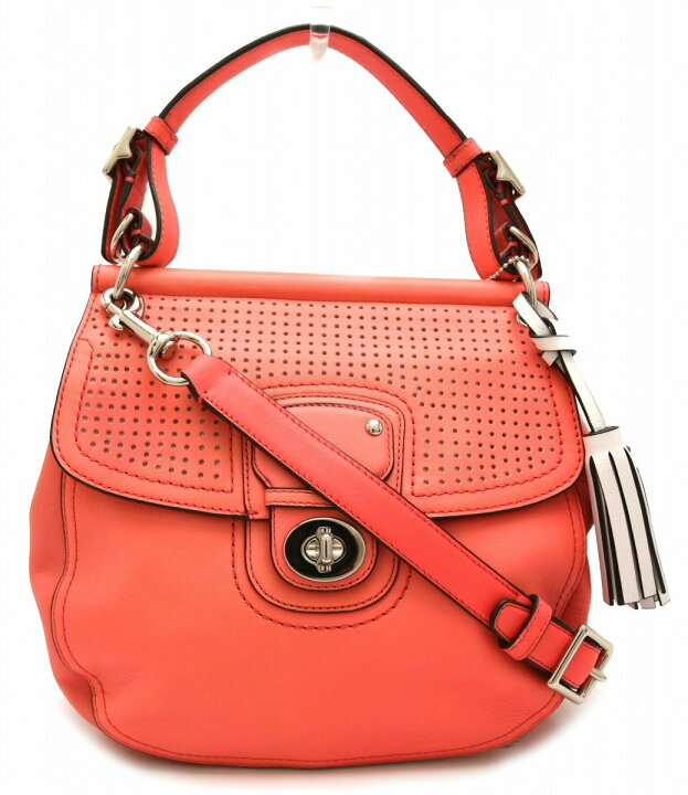 楽天市場】【バッグ】COACH コーチ パンチングレザー 2WAY ショルダー 