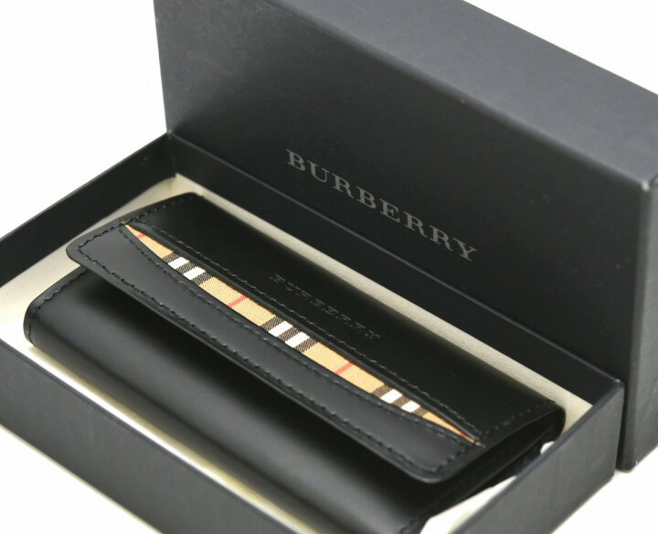 楽天市場】【未使用品】BURBERRY バーバリー キーケース 3連キーケース 