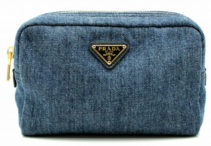 楽天市場】【未使用品】PRADA プラダ ポーチ DENIM デニム 化粧ポーチ  