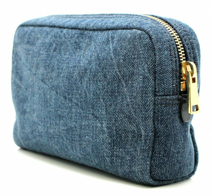 楽天市場】【未使用品】PRADA プラダ ポーチ DENIM デニム 化粧ポーチ  