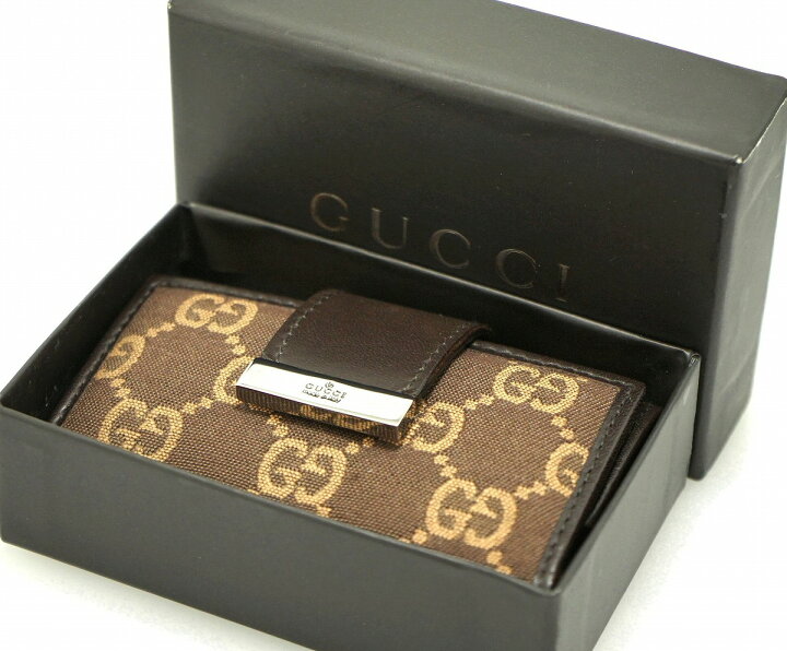 楽天市場】【未使用品】GUCCI グッチ GGキャンバス ロゴプレート 6連 