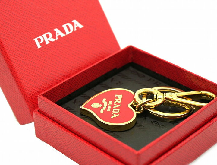 PRADA ハートモチーフ キーリング ag-et048