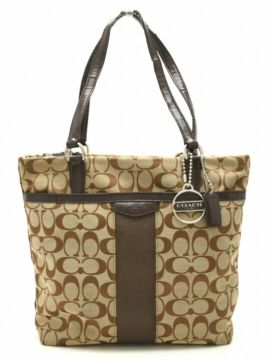 楽天市場】【バッグ】COACH コーチ シグネチャー ストライプ トート  