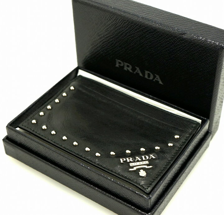 楽天市場】PRADA プラダ VITELLO スタッズ カードケース パスケース 