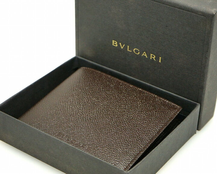 楽天市場】【未使用品】【財布】BVLGARI ブルガリ 型押しレザー 2つ折 