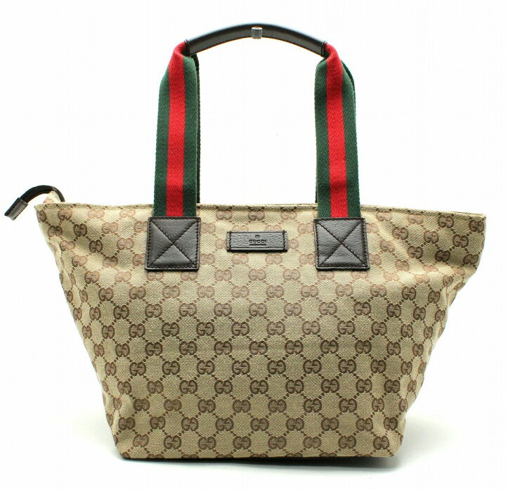 楽天市場】【バッグ】GUCCI グッチ GGキャンバス レザー トートバッグ 