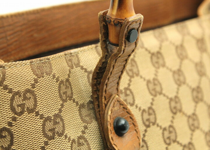 楽天市場】【バッグ】GUCCI グッチ バンブー GGキャンバス 