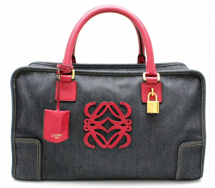 楽天市場】【バッグ】LOEWE ロエベ アマソナ36 デニム レザー  