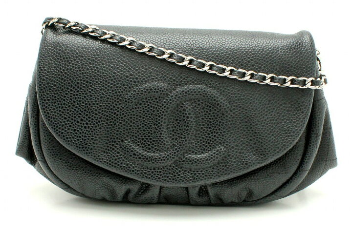 楽天市場】【バッグ】CHANEL シャネル ハーフムーン キャビアスキン  