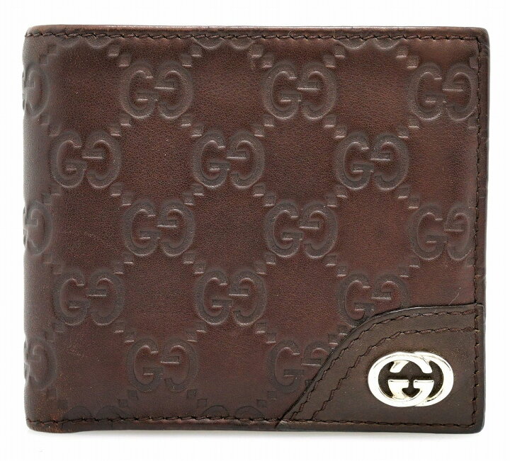 楽天市場】【財布】GUCCI グッチ グッチシマ 2つ折り財布 ブラウン 茶 