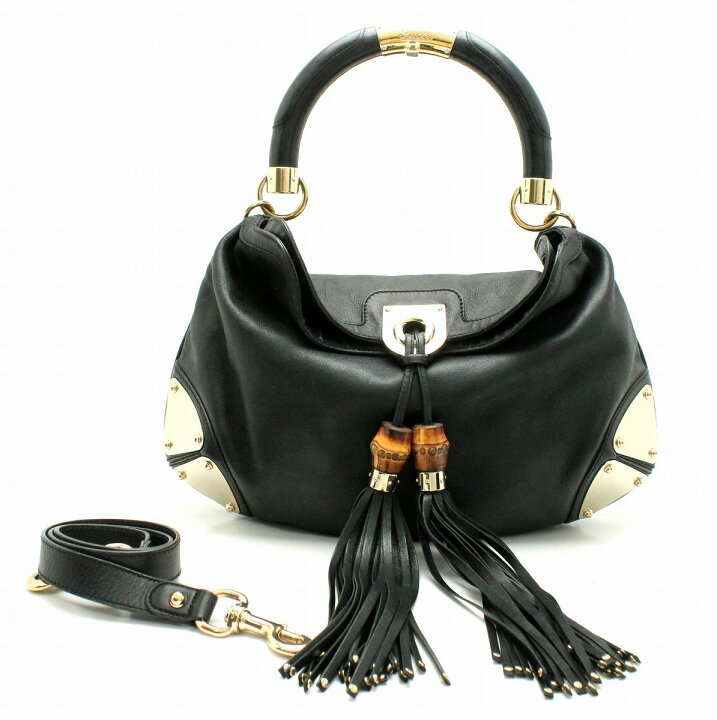 楽天市場】【バッグ】GUCCI グッチ バンブー タッセル インディ 2WAY 