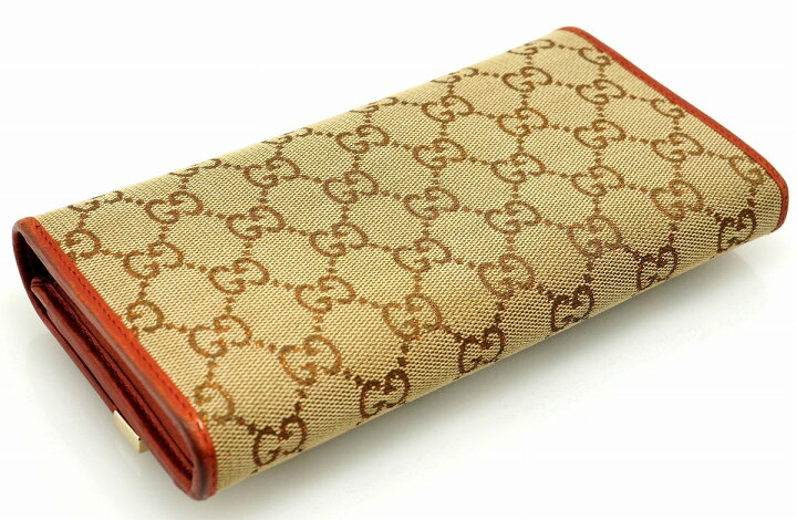 楽天市場】【財布】GUCCI グッチ GGキャンバス 2つ折 長財布 ベージュ 
