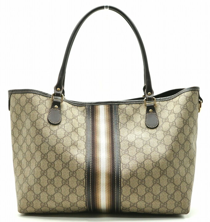 楽天市場】【バッグ】GUCCI グッチ GGスプリーム ストライプ トート 