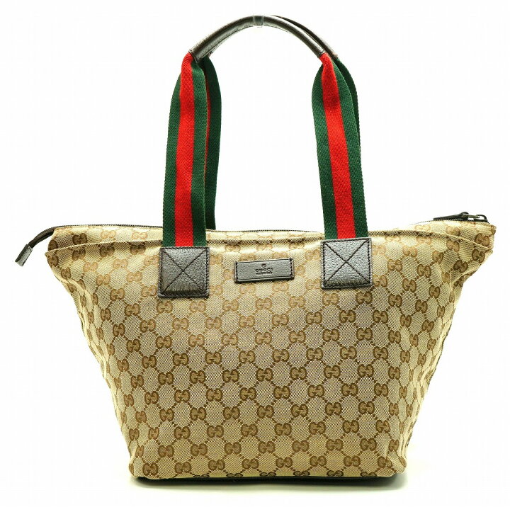 楽天市場】【バッグ】GUCCI グッチ GGキャンバス レザー トートバッグ 