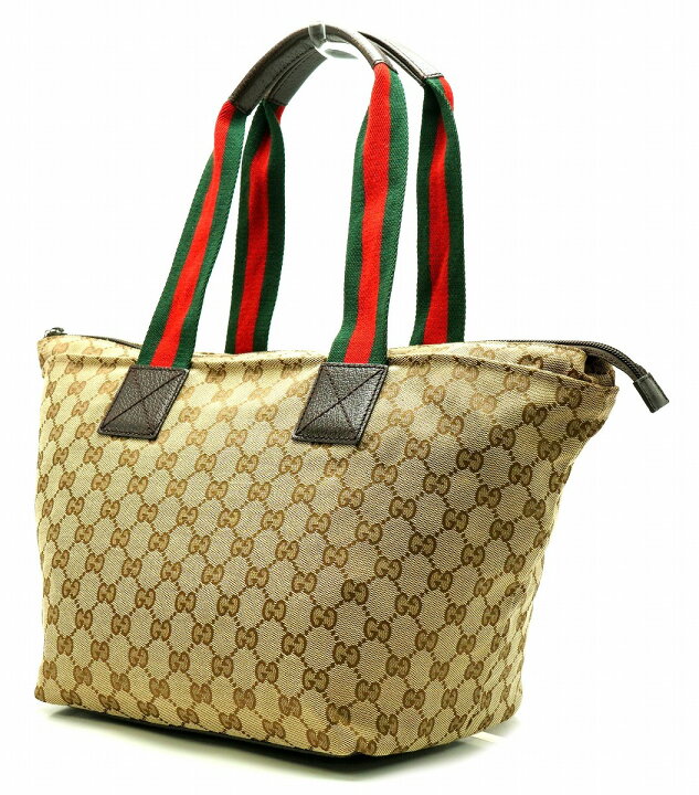 楽天市場】【バッグ】GUCCI グッチ GGキャンバス レザー トートバッグ 