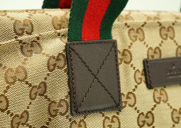 楽天市場】【バッグ】GUCCI グッチ GGキャンバス レザー トートバッグ 