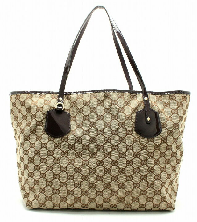 楽天市場】【バッグ】GUCCI グッチ GGキャンバス レザー ハンドバッグ 
