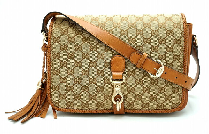 楽天市場】【バッグ】GUCCI グッチ GGキャンバス フリンジ ショルダー 