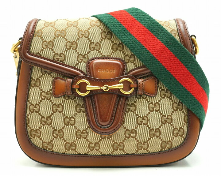 楽天市場】【未使用品】【バッグ】GUCCI グッチ GGキャンバス ホース 