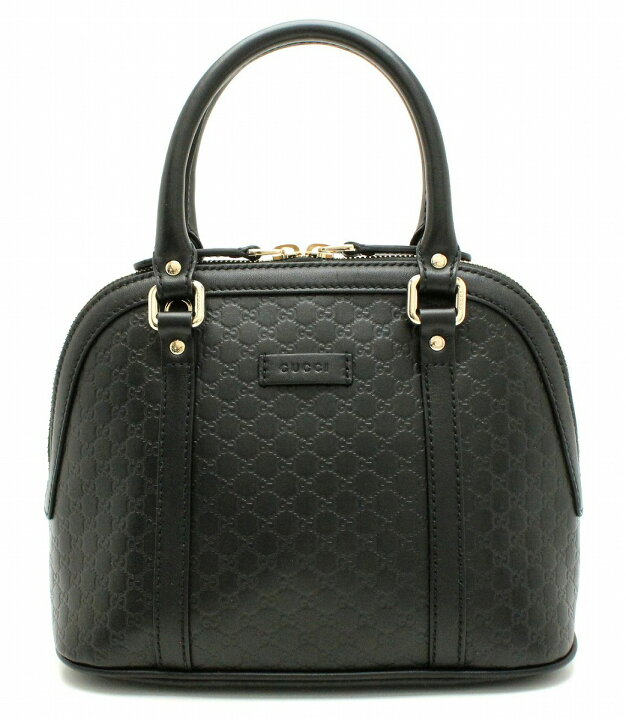 楽天市場】【バッグ】GUCCI グッチ マイクログッチシマ レザー 黒 