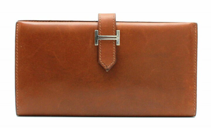 楽天市場】【財布】HERMES エルメス ベアン 2つ折 長財布 BOXカーフ  