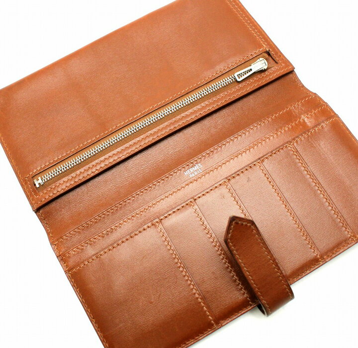楽天市場】【財布】HERMES エルメス ベアン 2つ折 長財布 BOXカーフ  