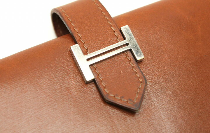 楽天市場】【財布】HERMES エルメス ベアン 2つ折 長財布 BOXカーフ 
