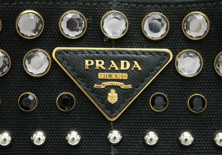 楽天市場】【バッグ】PRADA プラダ CANAPA カナパ ビジュー 2WAY  