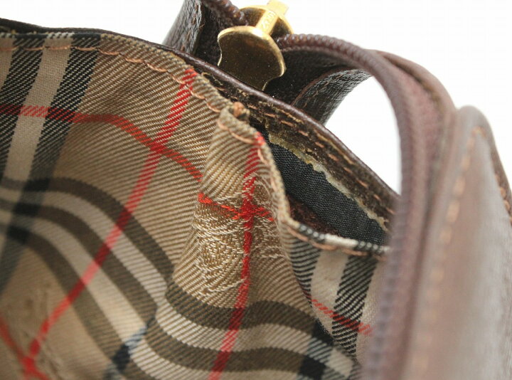 楽天市場】【バッグ】BURBERRY バーバリー レザー ハンドバッグ  