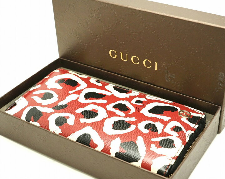 楽天市場】【新品未使用品】【財布】GUCCI グッチ レオパード ラウンド 