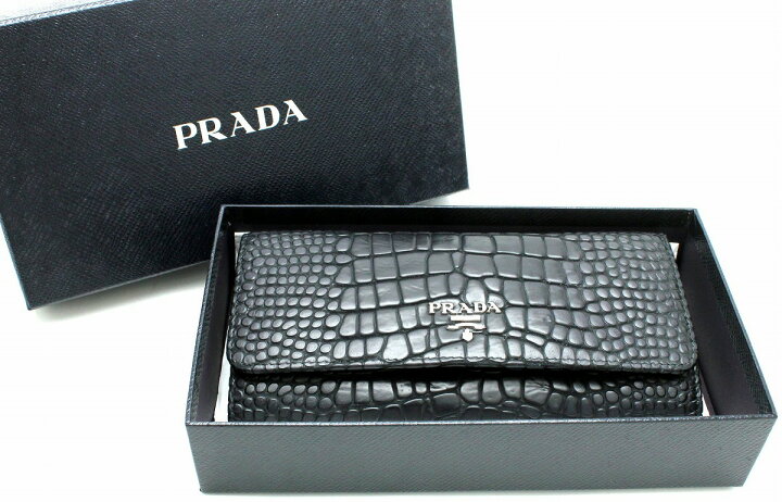 楽天市場】【新品未使用品】【財布】PRADA プラダ 2つ折り長財布  