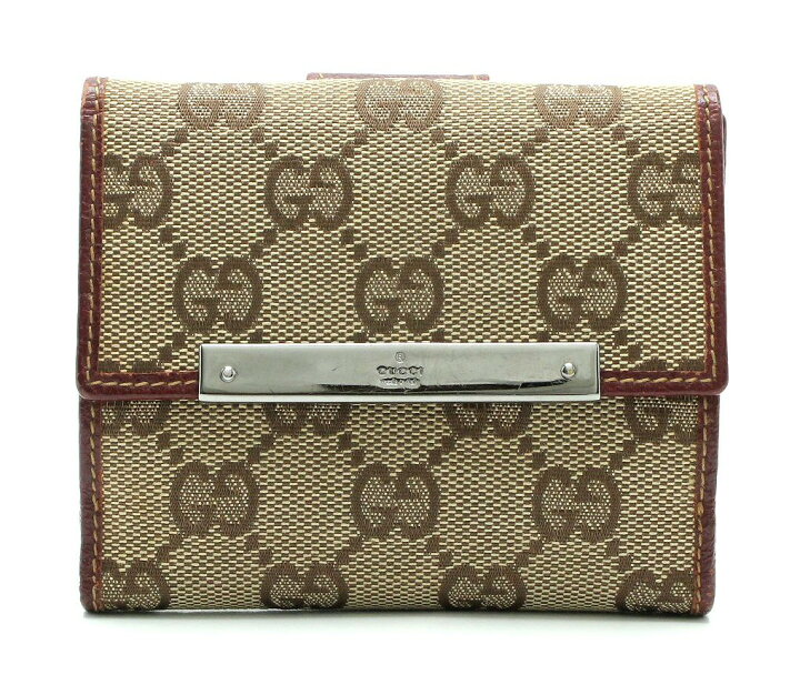 楽天市場】【財布】GUCCI グッチ GGキャンバス レザー 2つ折財布  