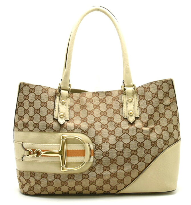楽天市場】【バッグ】GUCCI グッチ GGキャンバス ホースビット トート  