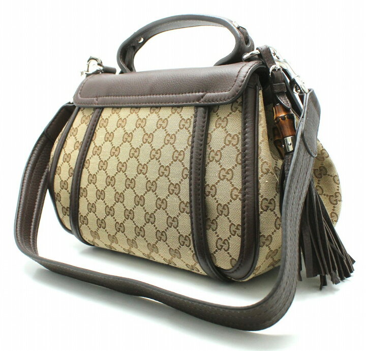 楽天市場】【バッグ】GUCCI グッチ GGキャンバス バンブータッセル  