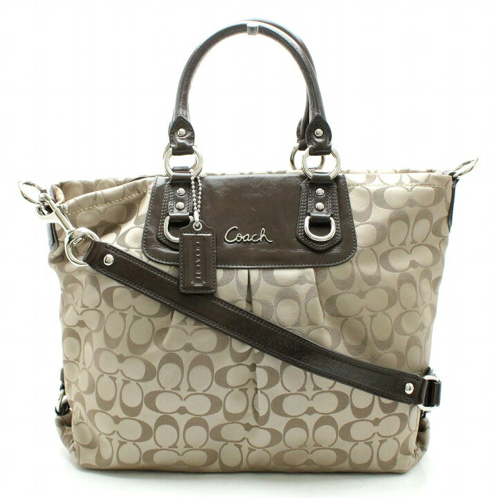 楽天市場】【バッグ】COACH コーチ アシュレイ シグネチャー サテン 