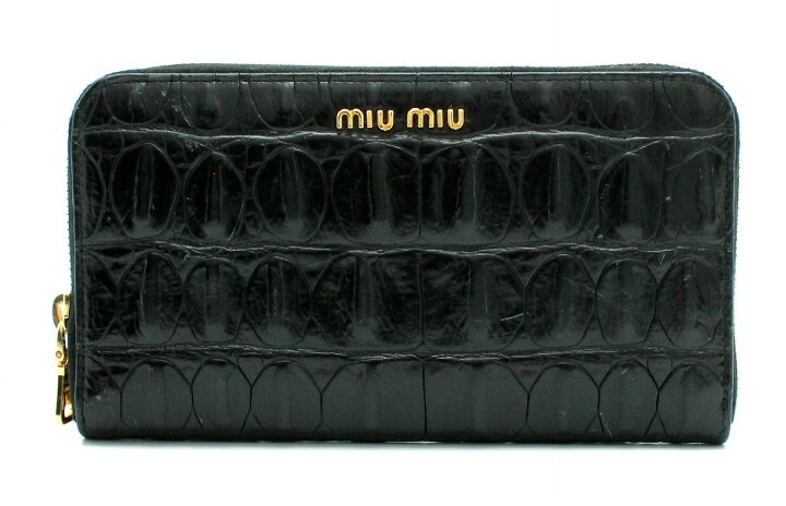 楽天市場】【財布】Miu Miu ミュウ ミュウ ラウンドファスナー 長財布