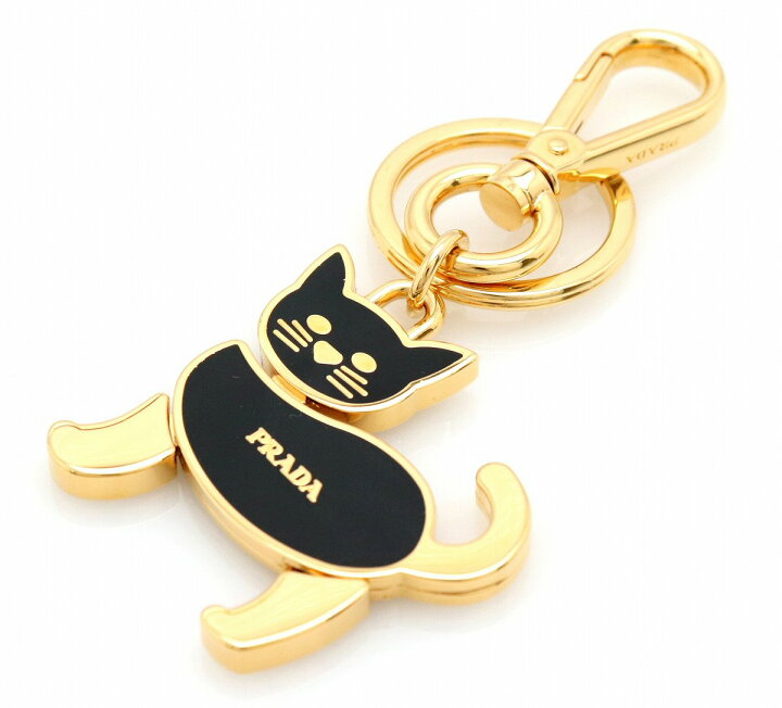 楽天市場】PRADA プラダ チャーム ネコ 猫 ロゴ バッグチャーム  